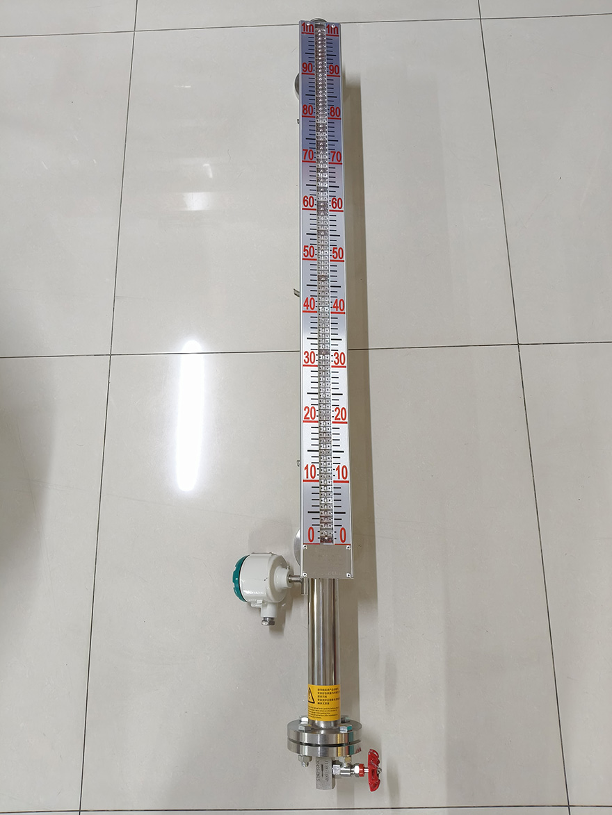 上海銘曼防爆磁翻板液位計，DN20凹面法蘭，200℃，密度0.76g.cm3，1米.jpg